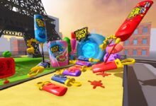 Super League and Juicy Drop candy on Roblox virtual game.