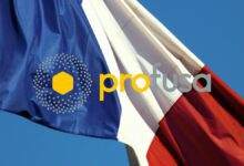 Profusa logo with the flag of France in background.