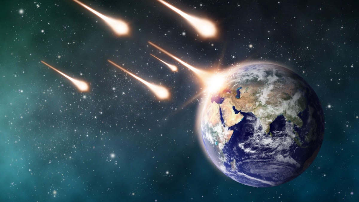 Asteroids strike the Earth during the Late Heavy Bombardment.
